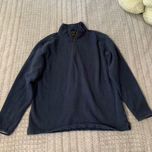 Woolrich Men's Dark Blue 1/4 Zip Sweater